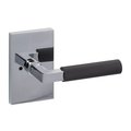 Sure-Loc Hardware Sure-Loc Hardware Levanto Privacy Rosette, Polished Chrome, Knurled Grip in Flat Black LV102 26 GRIP-KN FBL